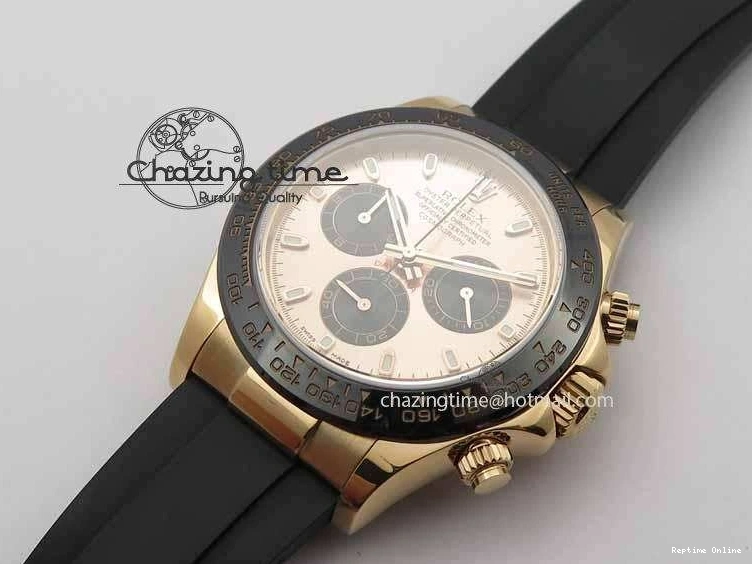 0417 RelaxedFit Daytona 116515 Noob 1:1 Best Edition Rose Gold Dial On Black Rubber Strap A7750(Free Extra Strap) 3740
